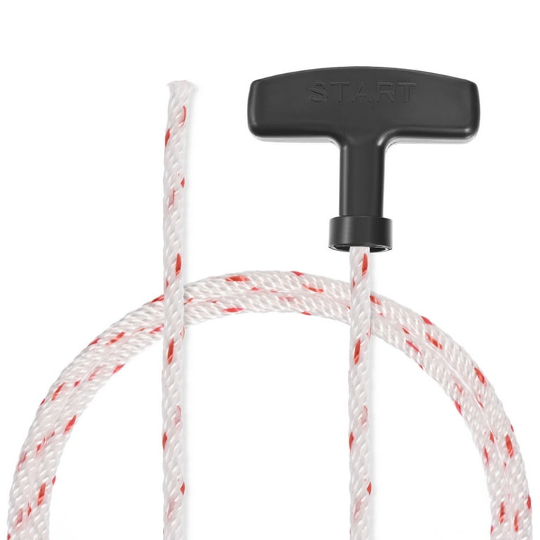Recoil start Rope with Handle 4mm Dia. 1.15m 3.77ft Polyester Pull