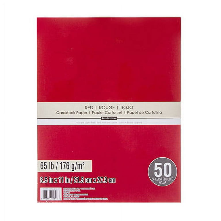Recollections 8.5 x 11 Red Cardstock Paper - 50 ct