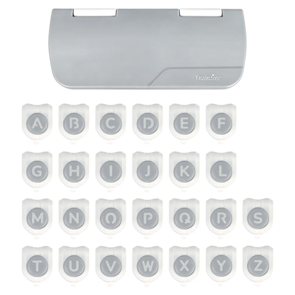Recollections Alphabet Punch Board Set, 6 Pack