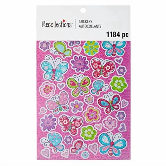 Recollections Butterflies Teacher Sticker Book , 12 Pack