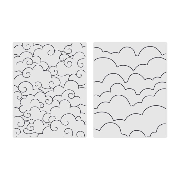 Recollections Clouds Embossing Folders Set - 12 Pack