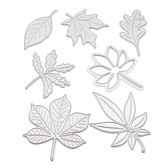 Recollections Fall Leaves Cutting Die Set, 6 Pack
