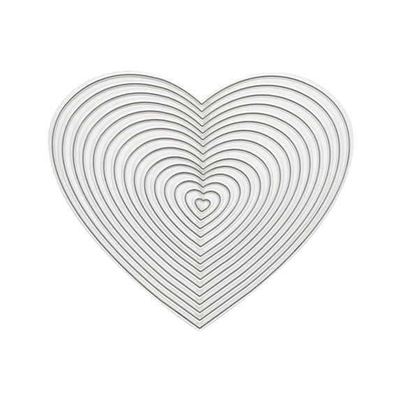 Recollections Heart Cutting Die Set, 6 Pack