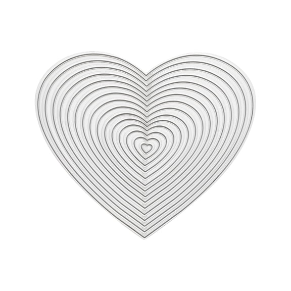 Recollections Heart Cutting Die Set, 6 Pack