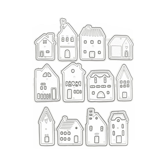 Recollections Houses Cutting Die Set, 6 Pack