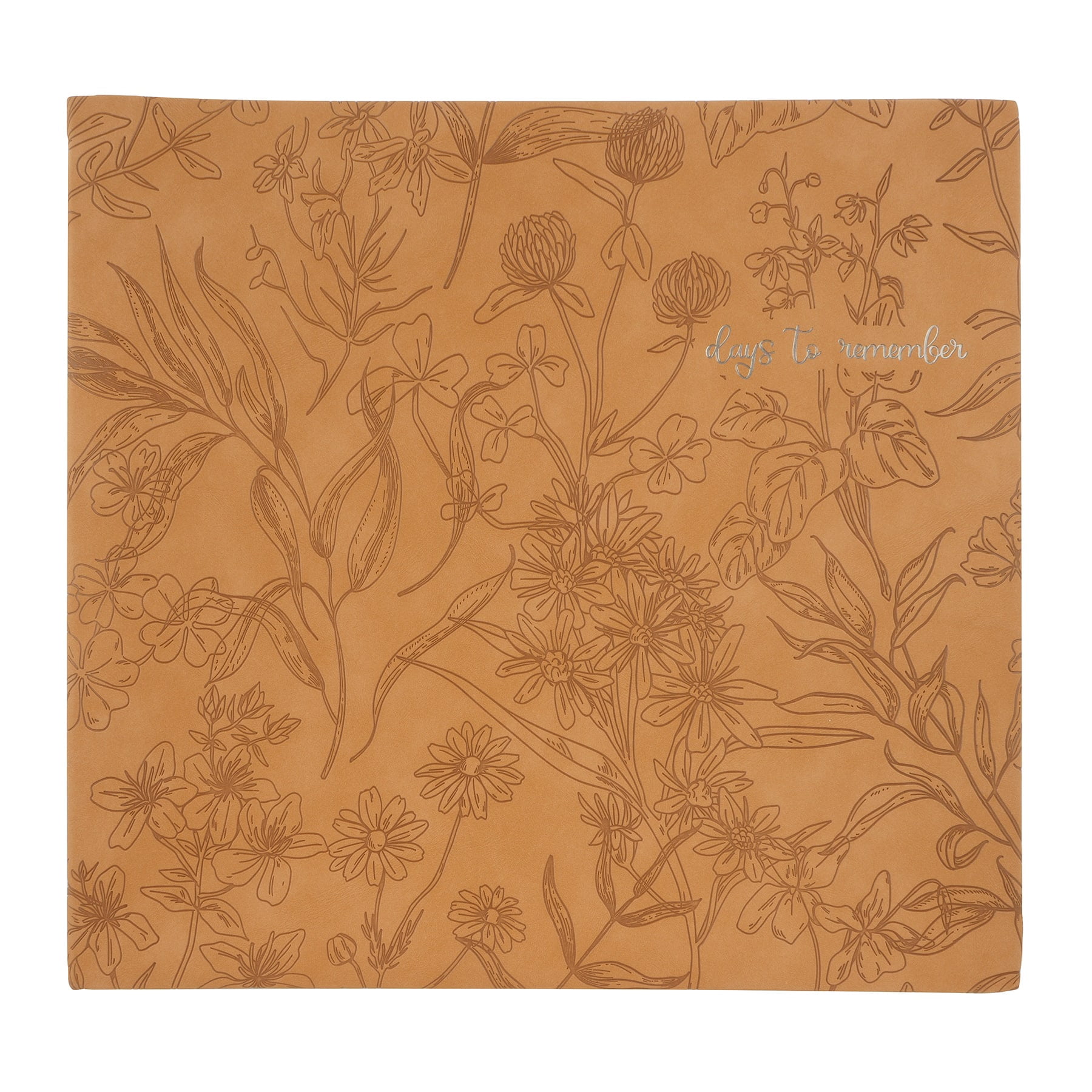 Recollections Mega Scrapbook Album, Embossed Suede Floral Post Bound, Brown, 12" x 12", 50 Sheets, 1-Pack