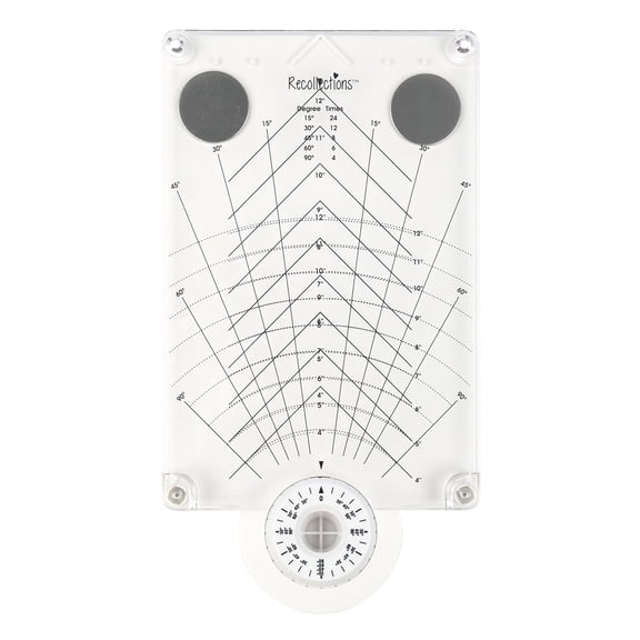 Recollections Rotating Stamping Platform, 360-Degree Symmetry Press for Circular Patterns, White and Clear, 11.13", 1-Pack