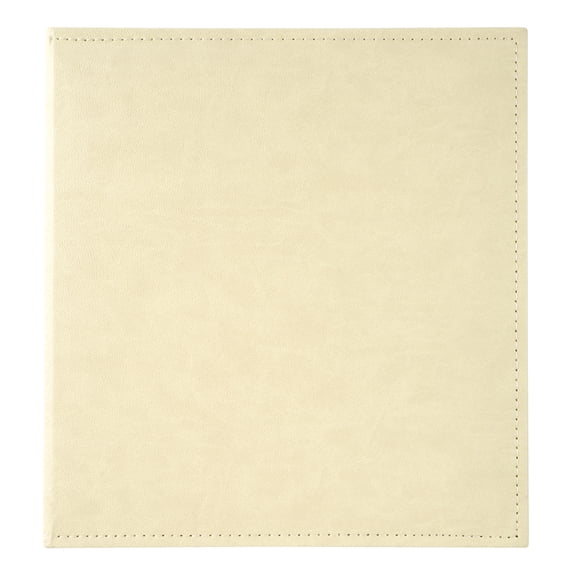 Recollections Scrapbook Album - Faux Leather D-Ring Bound - Cream - 8.5" x 11" - 50 Sheets - 1-Pack
