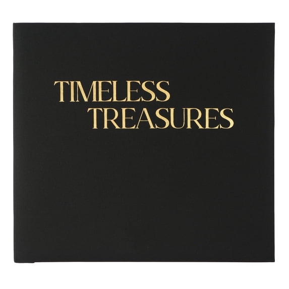 Recollections Scrapbook Album, "Timeless Treasures" Canvas Post Bound, Black, 12" x 12", 10 Sheets, 1-Pack