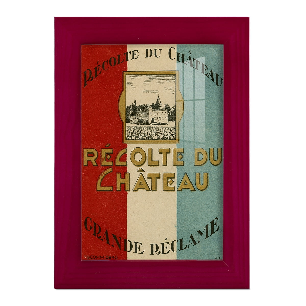 Recolte Du Chateau -Framed Print w/glass-Cherry Red