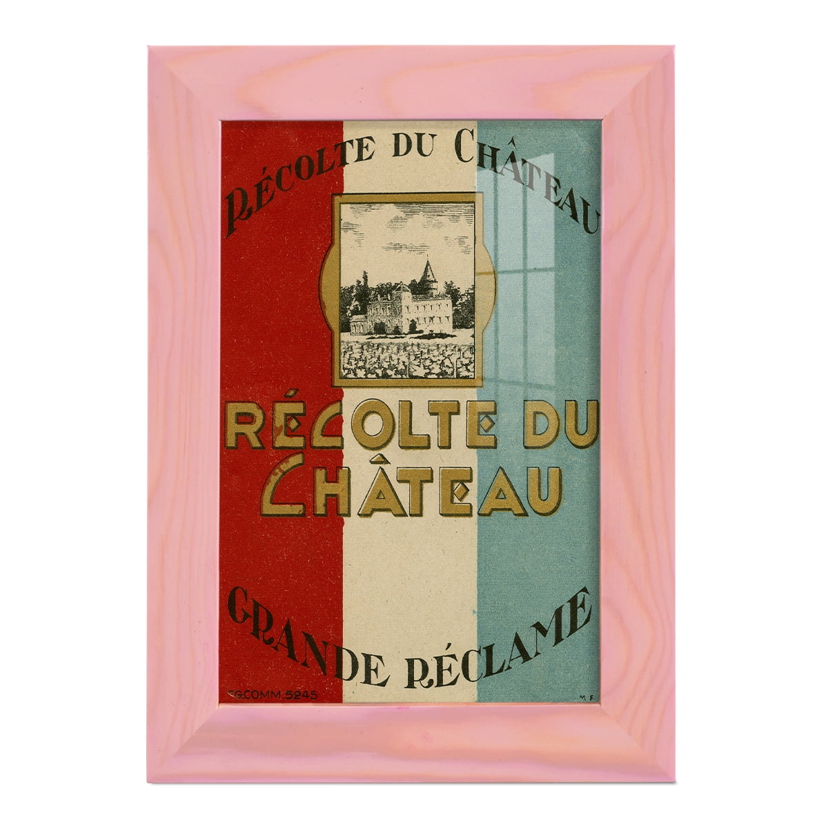 Recolte Du Chateau -Framed Print w/glass-Sunset Pink