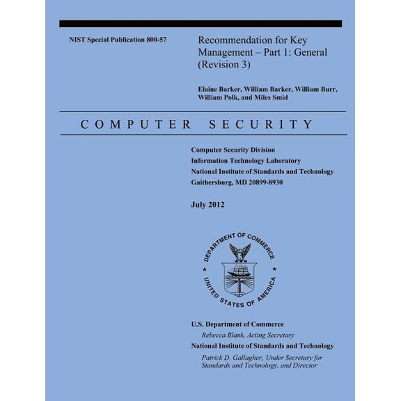 Recommendation for Key Management - Part 1 General (Revision 3)