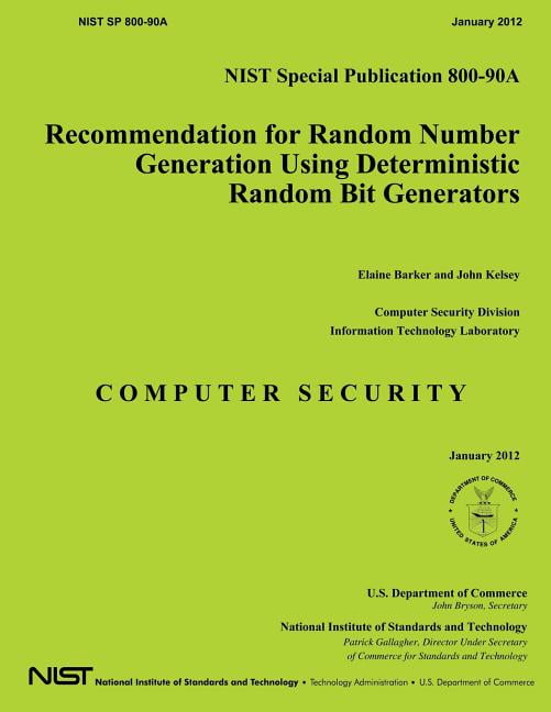 Recommendation for Random Number Generation Using Deterministic Random ...