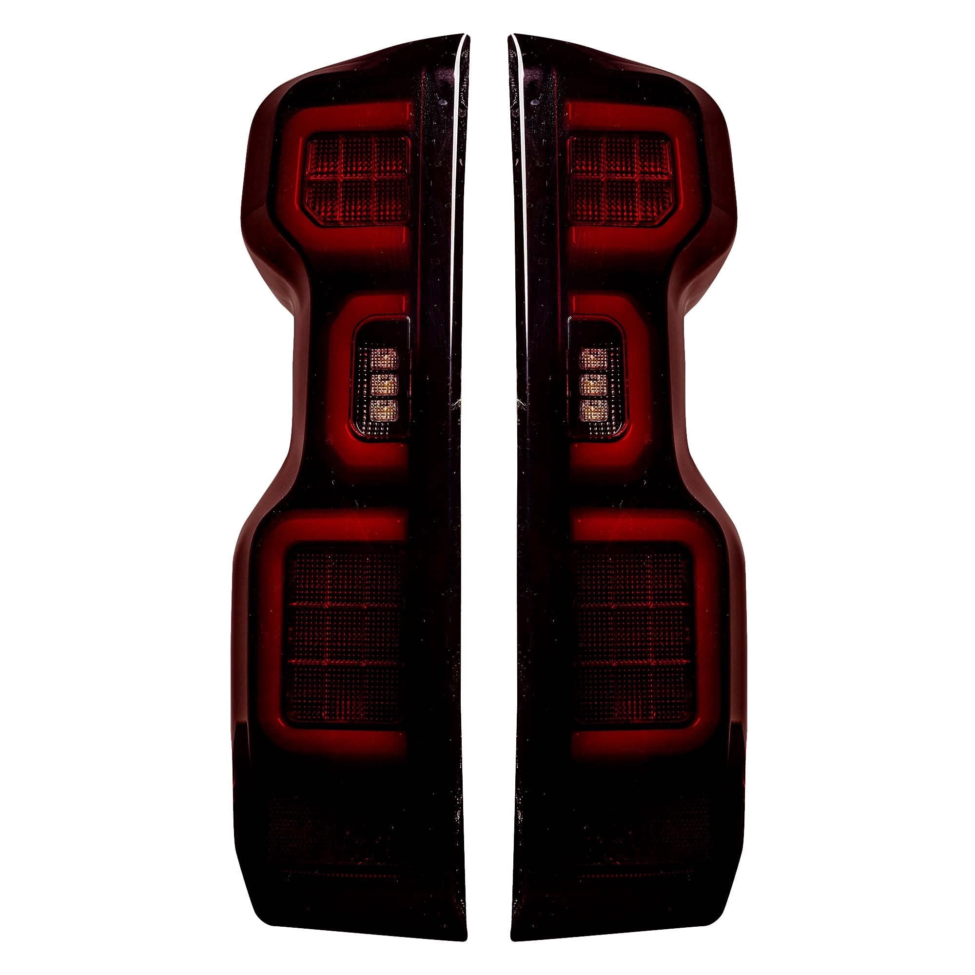 RECON Chevrolet Silverado 2500/3500 20-23 and 1500 19-23 Tail Lights OLED Red Smoked (Replaces OEM LED)