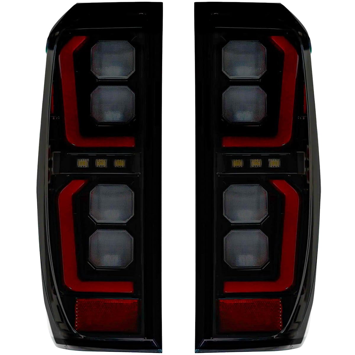 RECON - Fits 19-25 Sierra 1500 & 20-23 Sierra 2500, 3500 Ultra Bright Premium OLED Tail Lights Sleek Running Lights Startup Light Sequence (Replaces Factory/OEM LED) (SMOKED LENS)