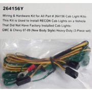 RECON Cab Light Wiring & Hardware Kit Part # 264156Y for 2007-2014 Sierra & Silverado 2500/3500 Install Cab Lights on a Vehicle That Did Not Have Factory Installed Cab Lights