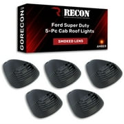 RECON, 264142BK - Ford Super Duty Smoked Cab Roof Light Lenses Only
