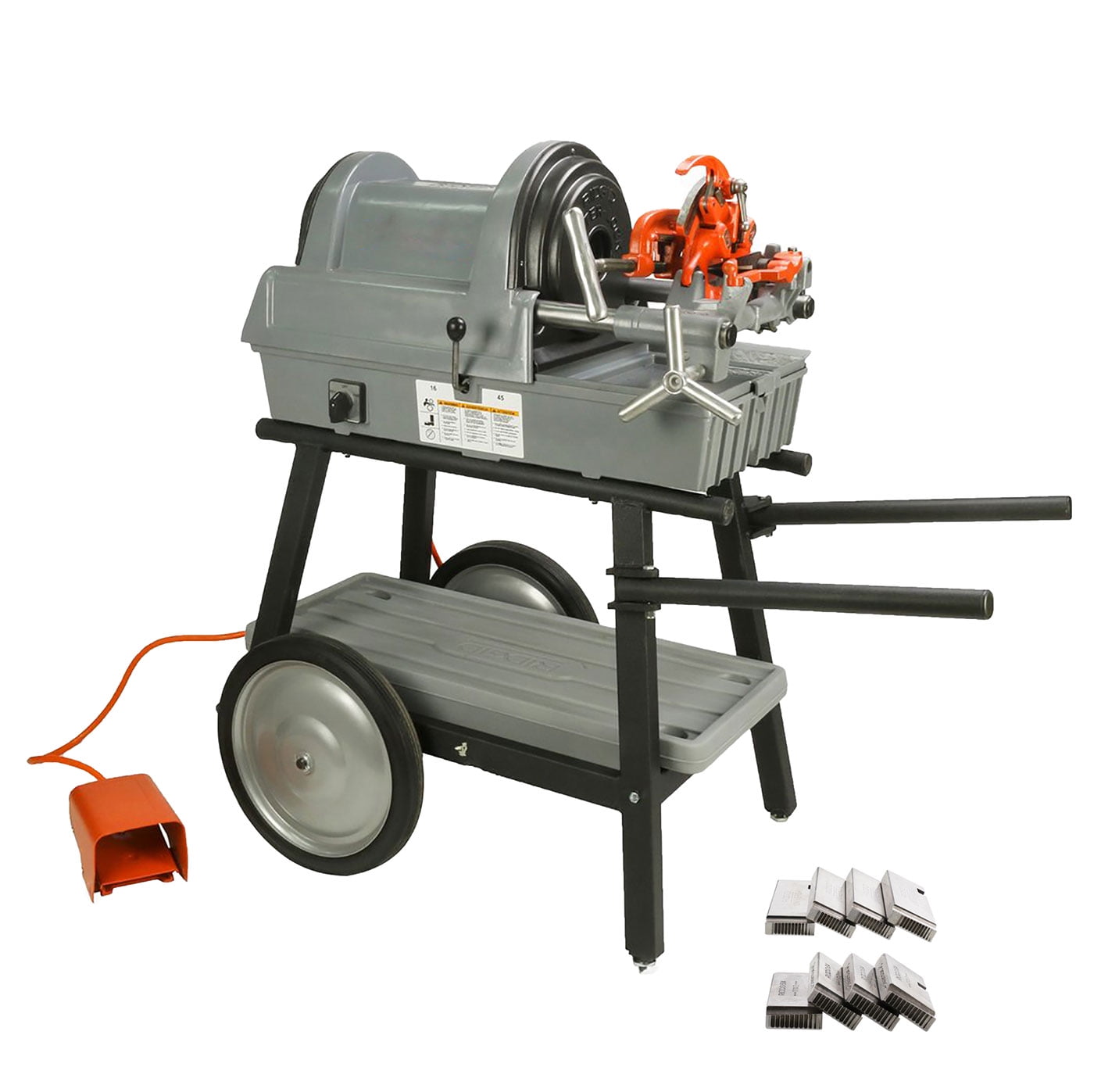 Reconditioned RIDGID 1822-I Auto Chuck Pipe Threader with 815A Dies New Cart