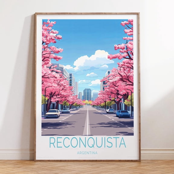 Reconquista Argentina Traditional City View Wall Art, Unframed Paper Print Size 12x18