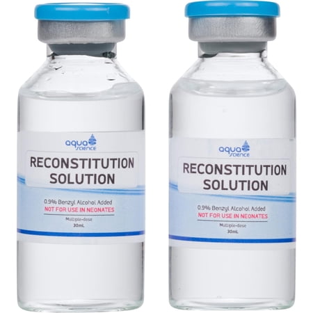 Reconstitution Solution 2-Pack - 30ml - Clean Lab Solution in Premium Glass Vials | Made in USA