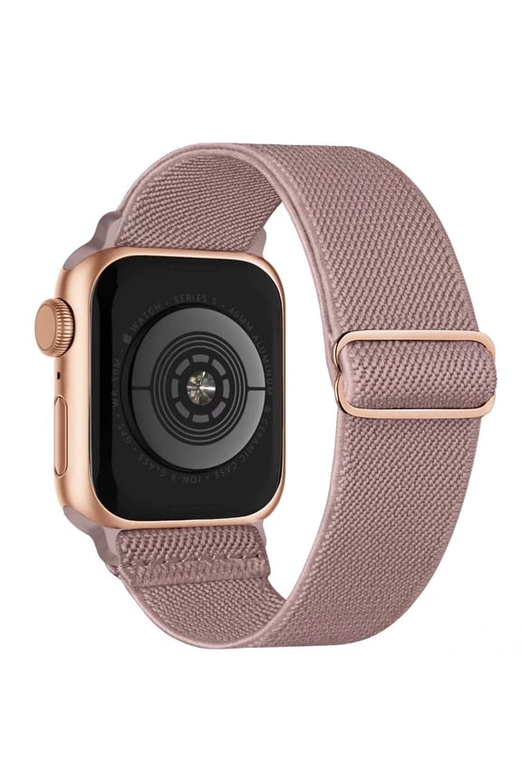 38mm/40mm/41mm/42mm/44mm/45mm Dark Pink Solo Loop, Braided Sport Elastic Strap