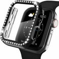 thumbnail image 1 of Recoppa Apple Watch Case with Screen Protector for Apple Watch 44mm Series 6/5/4/SE, Bling Crystal Diamond Rhinestone Ultra-Thin Bumper Full Cover Protective Case for Women Girls iWatch Blac, 1 of 9