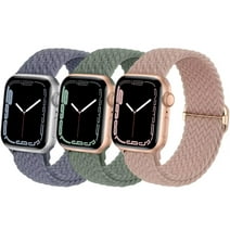 Recoppa Braided Stretchy Band Compatible with Apple Watch Bands 38mm 40mm 41mm 42mm 44mm 45mm, Soft Adjustable Nylon Strap Solo Loop Wristband Compatible for iWatch Series SE/7/6/5/4/3/2/1