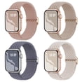 thumbnail image 1 of Recoppa Braided Stretchy Band Compatible with Apple Watch Bands for Women 40mm 38mm 41mm 42mm 44mm 45mm, Soft Adjustable Nylon Strap Solo Loop Wristband for iWatch Series 8 7 6 5 4 3 2 1 SE Ultra 2, 1 of 7