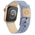thumbnail image 1 of Recoppa Compatible with Apple Watch strap, fabric nylon woven replacement strap with leather lining and snap closure for iWatch Series 7/6/5/4/3/2/1 SE", 1 of 7