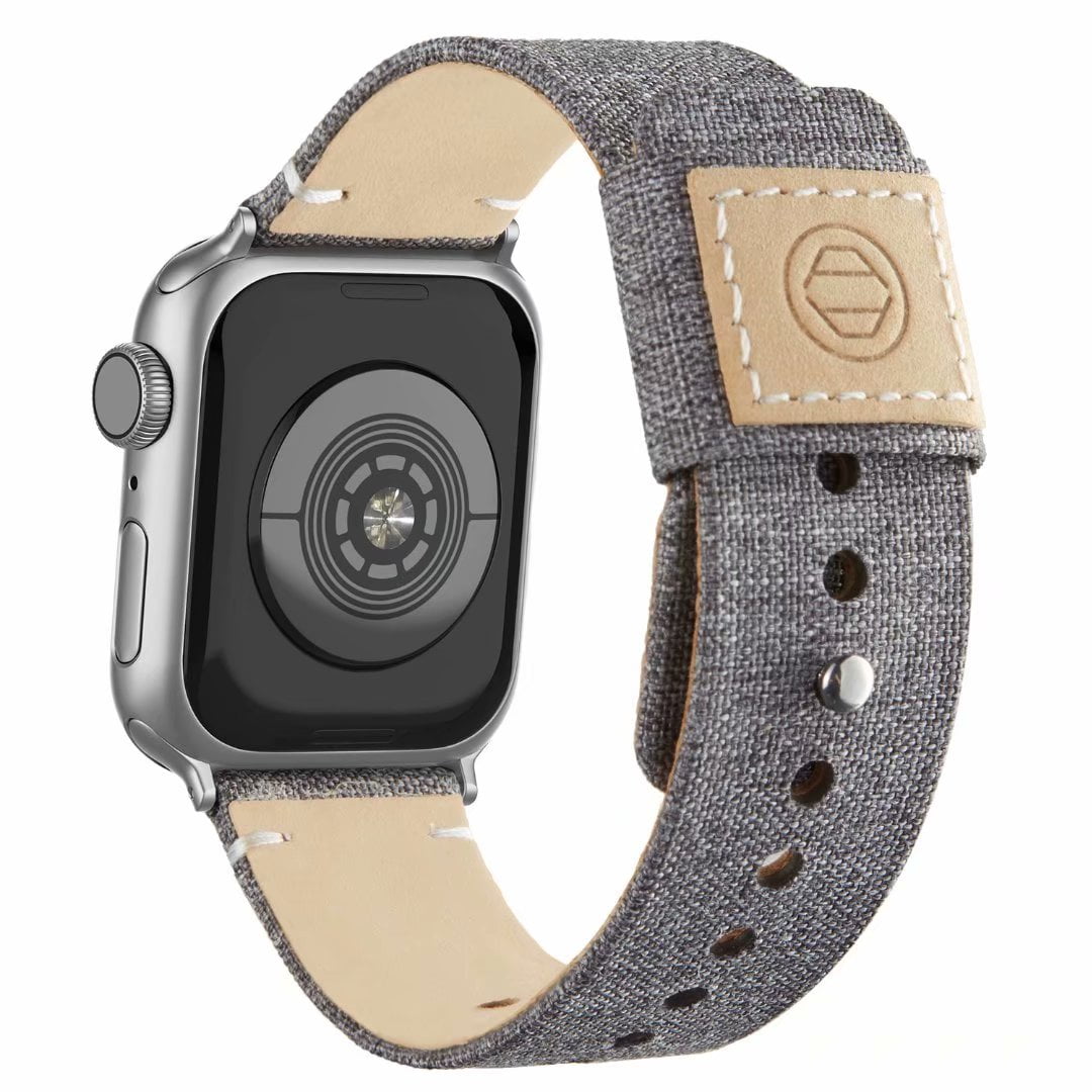 Coach Apple Watch Canvas Strap - Red/Brown