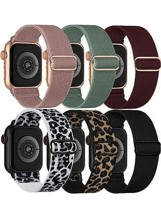(Cute Dogs Pattern) Patterned Leather Wristband Strap for Apple Watch  Series 4/3/2/1 gen,Replacement for iWatch 38mm / 40mm Bands