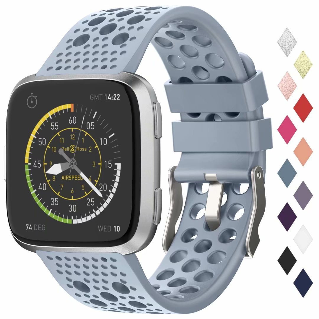 Replacement Straps Fitbit Versa Lite Straps Leather Strap 2-Pack