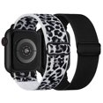 thumbnail image 1 of Recoppa Stretchy Nylon Solo Loop Bands Compatible with Apple Watch 38mm 40mm 41mm 42mm 44mm 45mm, Adjustable Braided Sport Elastic Straps Women Men Wristbands for iWatch Series 7/6/5/4/3/2/1 SE, 1 of 8