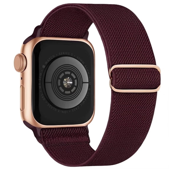 Recoppa Stretchy Nylon Solo Loop Bands Compatible with Apple Watch 38mm 40mm 41mm 42mm 44mm 45mm, Adjustable Braided Sport Elastic Straps Women Men Wristbands for iWatch Series 7/6/5/4/3/2/1 SE