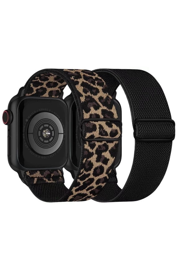 Recoppa Stretchy Nylon Solo Loop Bands Compatible with Apple Watch 38mm 40mm 41mm 42mm 44mm 45mm, Adjustable Braided Sport Elastic Straps Women Men Wristbands for iWatch Series 7/6/5/4/3/2/1 SE