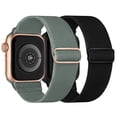 thumbnail image 1 of Recoppa Stretchy Nylon Solo Loop Bands Compatible with Apple Watch 38mm 40mm 41mm 42mm 44mm 45mm, Adjustable Braided Sport Elastic Straps Women Men Wristbands for iWatch Series 7/6/5/4/3/2/1 SE, 1 of 8