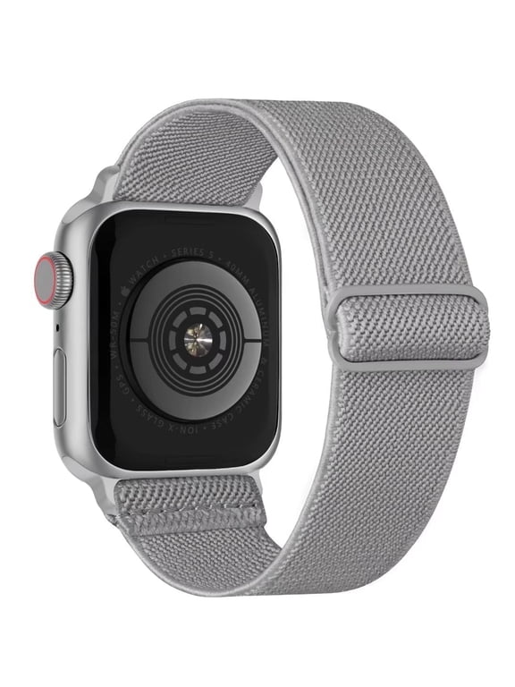 Stretchy Nylon Solo Loop Bands Compatible with Apple Watch 38mm 40mm 41mm 42mm 44mm 45mm, Adjustable Braided Sport Elastic Straps Women Men Wristbands for iWatch Series 7/6/5/4/3/2/1 SE