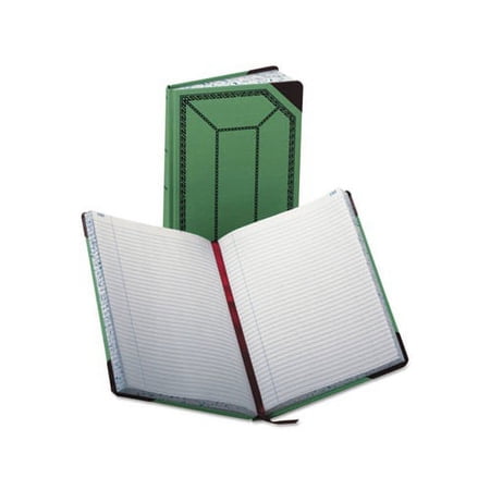 Record/Account Book Record Rule, Green/Red, 300 Pages, 12 1/2 x 7 5/8