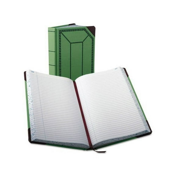 Record/Account Book Record Rule, Green/Red, 500 Pages, 12 1/2 x 7 5/8