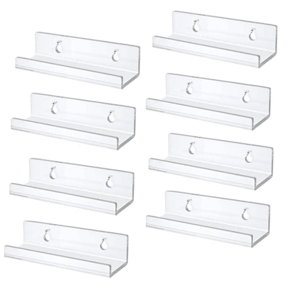 Record Display Shelf,Clear Vinyl Record Shelf Wall Mount Vinyl Record Shelf Stand Acrylic Album Record Holder Display,1Pcs Set