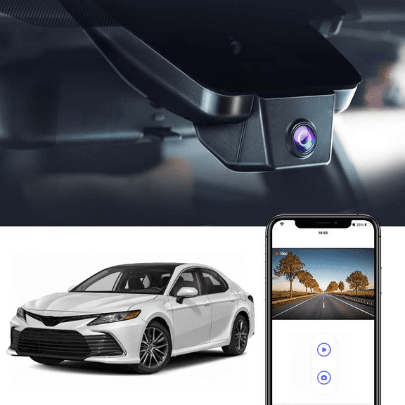 Record Eye Dash Cam For Toyota Camry 21-24 Models, integrated OEM Look, UHD 2160P Video, App & WiFi,64GB Card