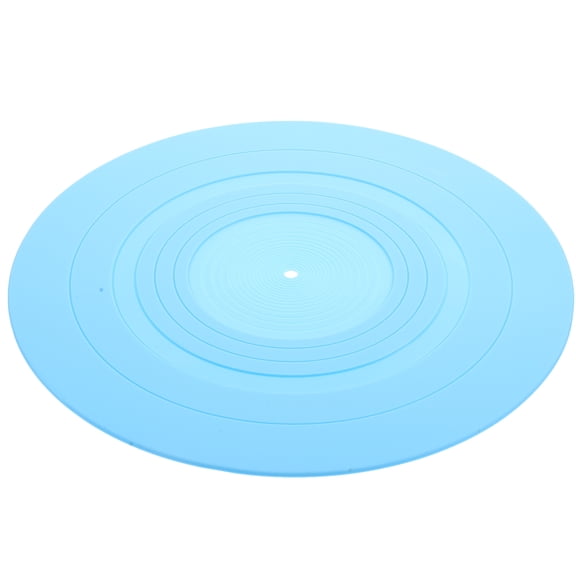 Milisten 1Set Blue Disc Protective Pad for Turntable with Anti Static and Stabilizing Features