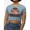 thumbnail image 1 of Record Mountains Graphic Tee Crop Tee Women's, 1 of 4