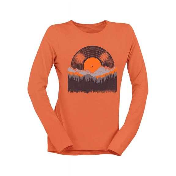 Record Mountains Graphic Tee Long Sleeve Women's