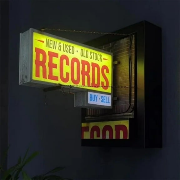 Record Night Light for Bedroom Lighting By Record Store A Resin Wall Lamp for Music Lovers and Collectors
