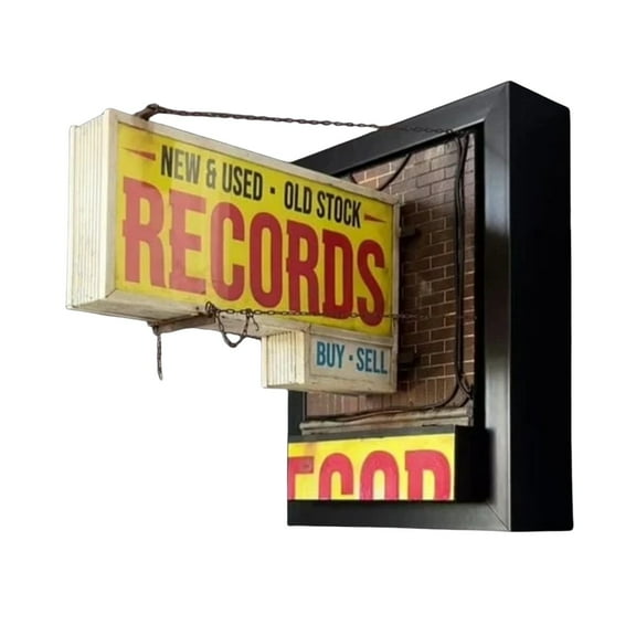 Record Night Light for Bedroom - Wall Lamp Ideal for Music and Collectors of Records