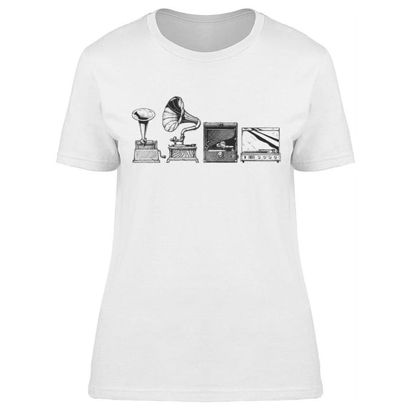 Record Player Evolution Set T-Shirt Women -Image by Shutterstock, Female Medium