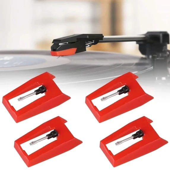 Record Player Needle,4PCS Universal Turntable Replacement Stylus Needles for most Vinyl Crosley/ION/Jensen/Victrola/ 1byone Record Player
