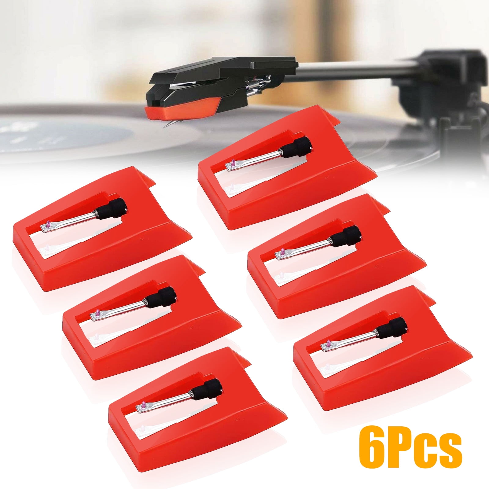 Record Player Needle, TSV 6 Pcs Diamond Stylus Phonograph Record Player