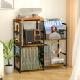 thumbnail image 1 of Record Player Stand, Turntable Stand with Vinyl Storage Holds up to 300+ Albums, Storage Cabinet for Vinyl Records, Record Player Table for Living Room, 1 of 7